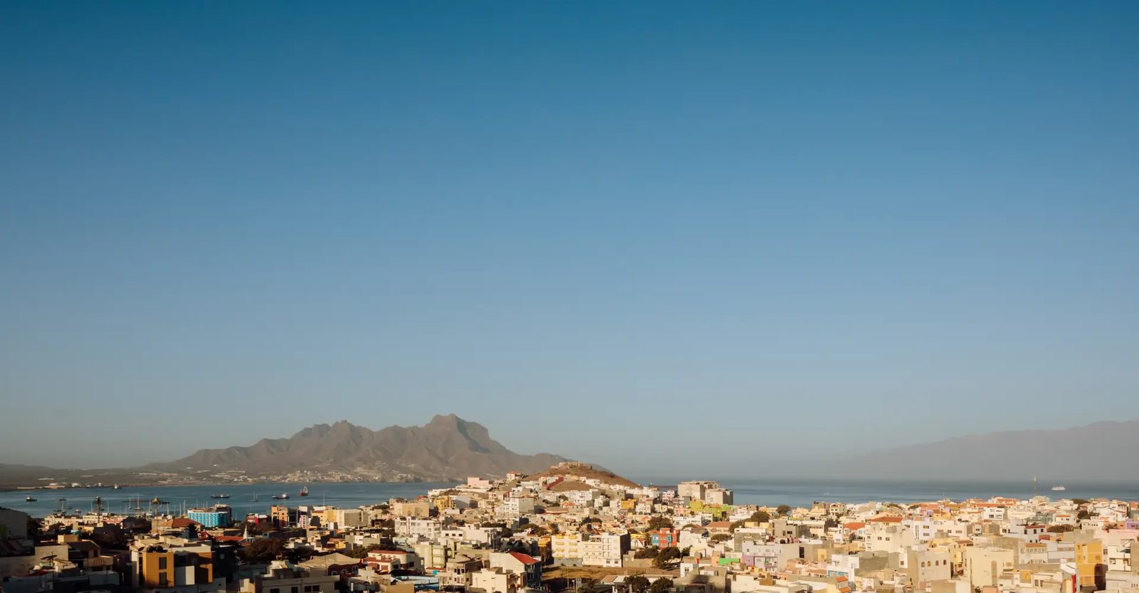 Watching Mindelo harbour from above