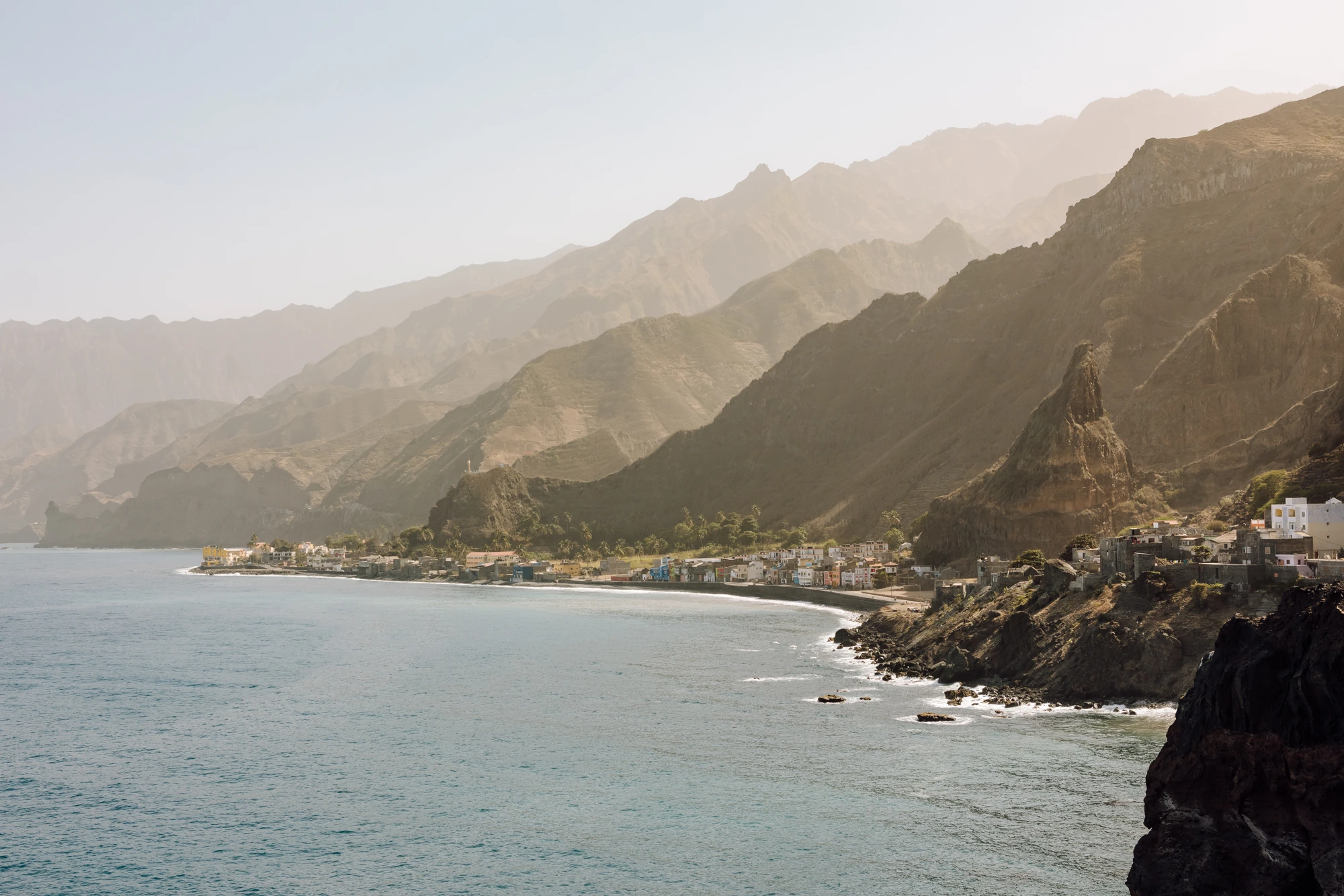 Luxury villas Cabo Verde, dramatic canyons of Santo Antão island next to São Vicente