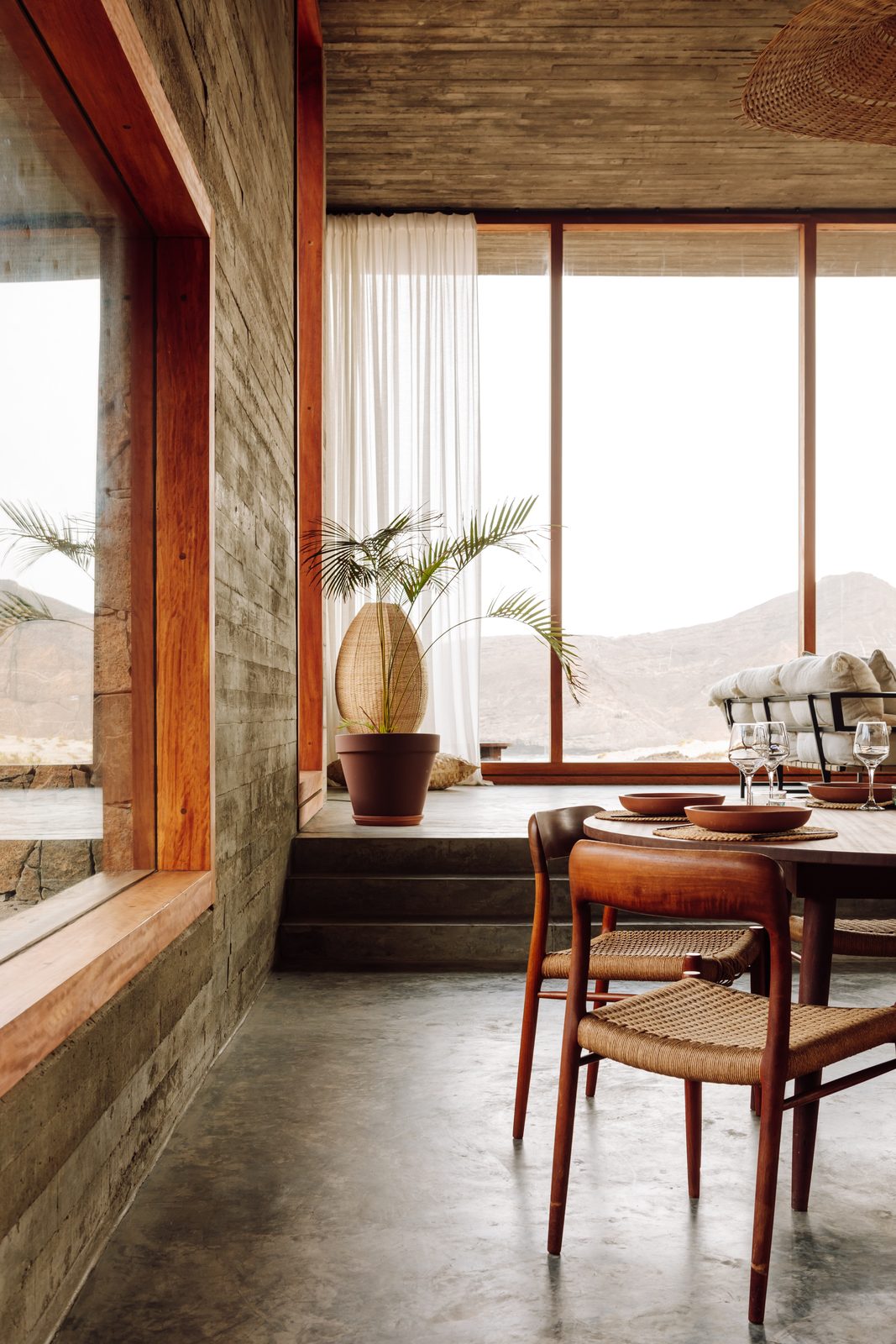 Villa interior — wood and glass (Dezeen)